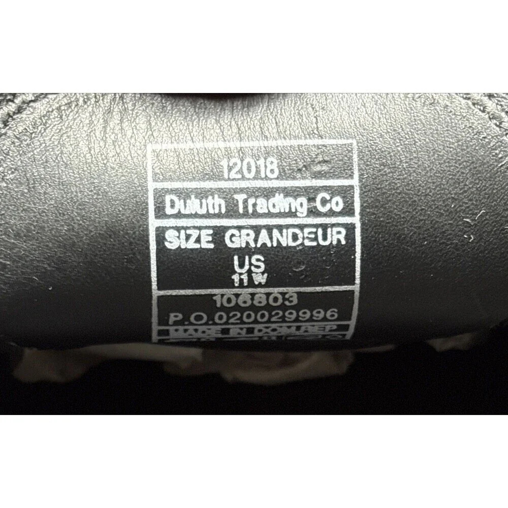 Duluth Trading Black Bison Leather Driving Mocs Moccasins Men’s 11W Slip On